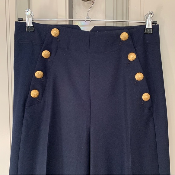Sezane Marino Trouser in Navy Wool - Picture 7 of 10